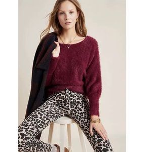 Anthropologie Eyelash Ember Dolman Sleeve Furry Sweater